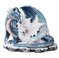 Ice Dragon with Baby Dragon Figurine