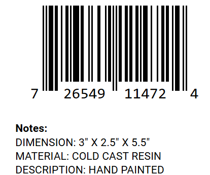 Blue Dragon Castle Figurine barcode and product details