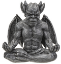 Meditating Gargoyle Figurine in lotus pose