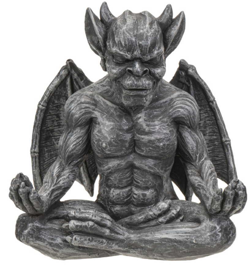 Meditating Gargoyle Figurine in lotus pose