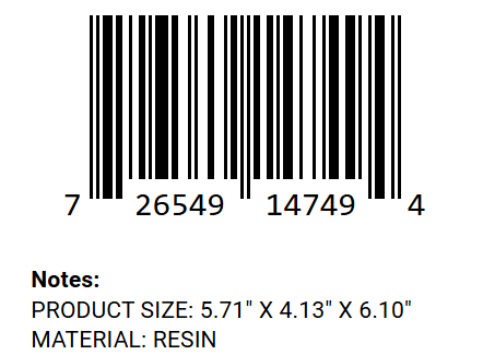 Meditating Gargoyle Figurine barcode and product details