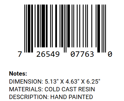 Dark Dragon Guardian Figurine barcode and product details
