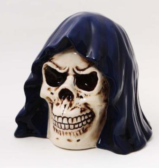 Grim Reaper Hooded Skull Figurine