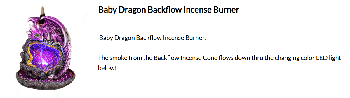 Baby Dragon Backflow Incense Burner