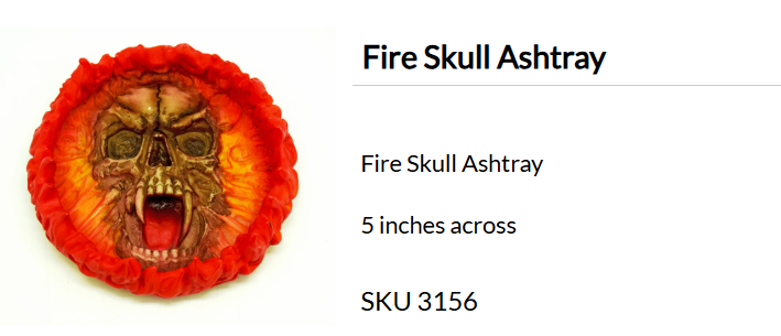 Fire Skull Ashtray