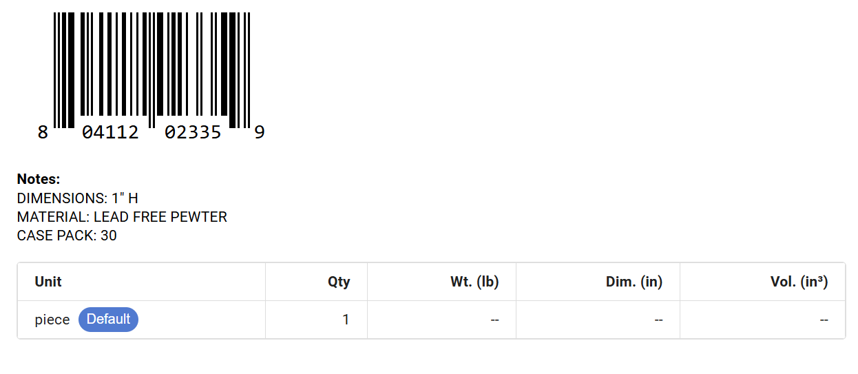 Skull with dagger pendant product data sheet