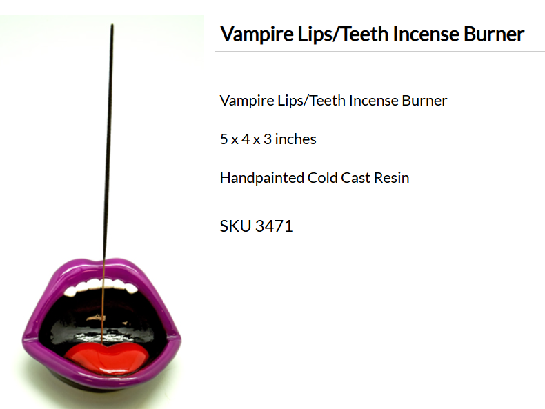 Vampire Lips & Teeth Incense Burner
